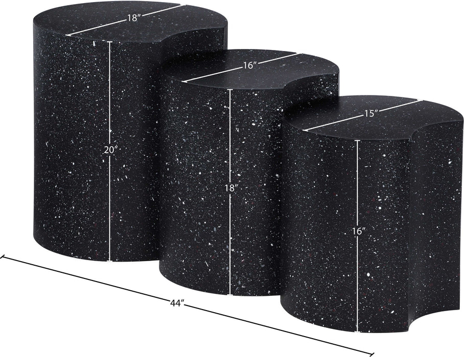 Dimple - 3 Piece Modular End Table - Terazzo Finish