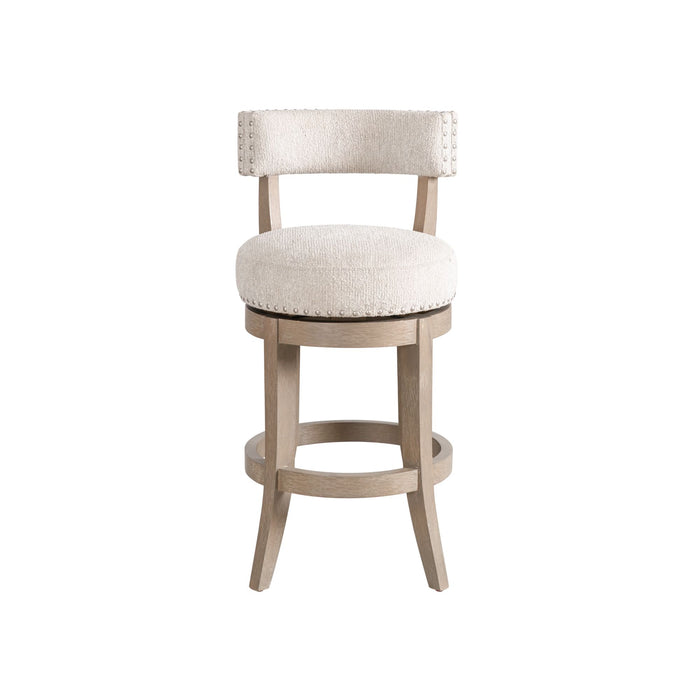 Mystic - Solid Wood Upholstered 26" Counter Height Swivel Barstool