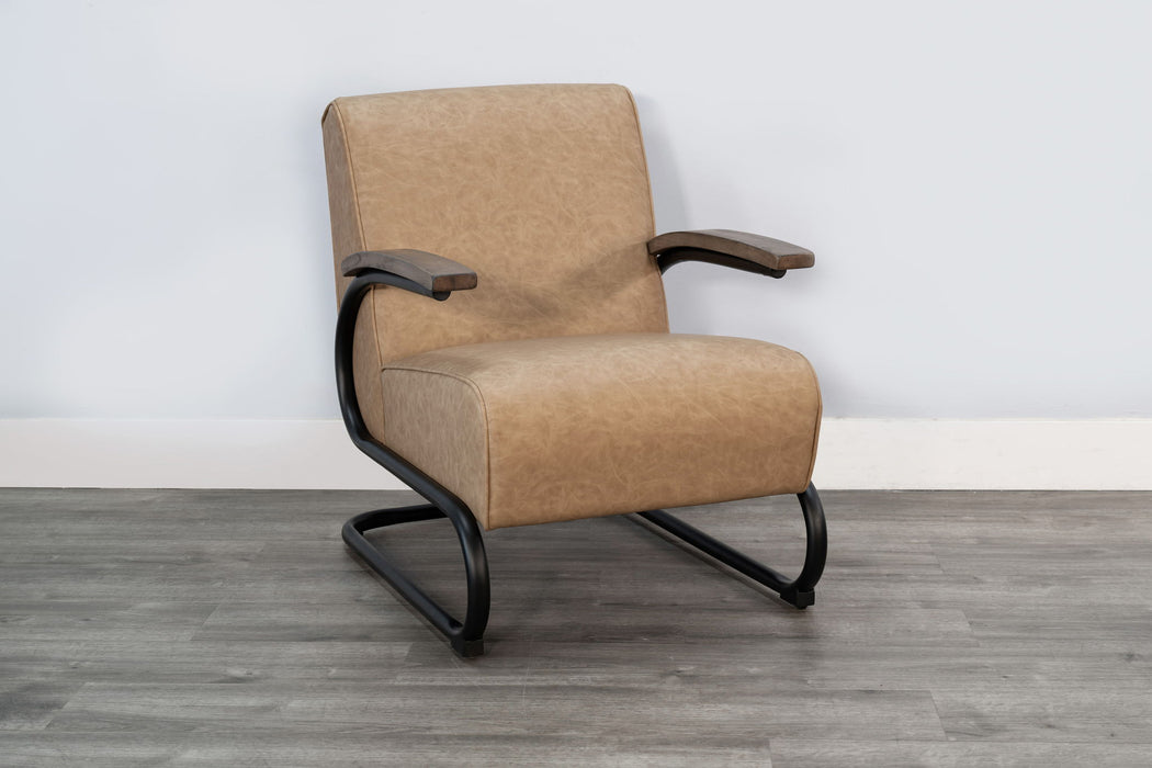 Nash Modern - Industrial Accent Chair With Metal Frame