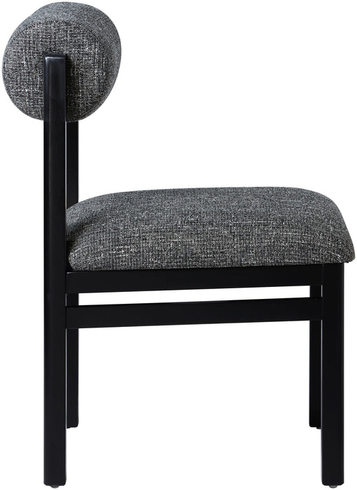 Roundhill - Fabric Dining Chair (Set of 2) - Black Frame