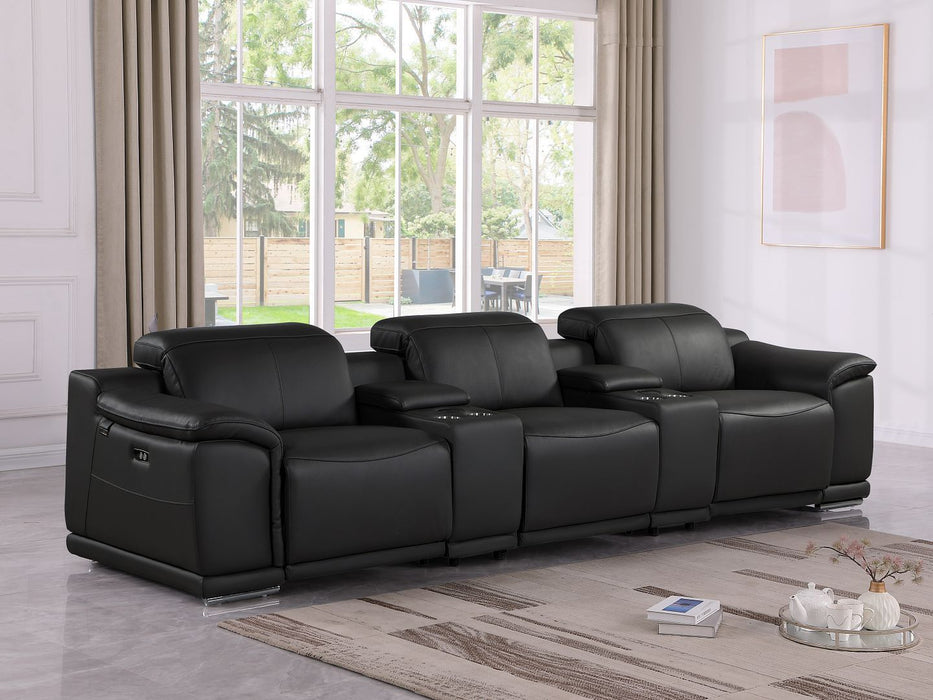 9762 - 5-Piece Modular Power Reclining Sofa And Loveseat Set With 3 Power Recliners In