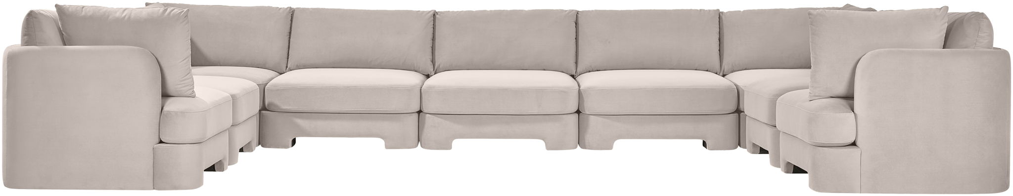 Hammond - Velvet Performance Fabric Upholstered 9 Piece Sectional
