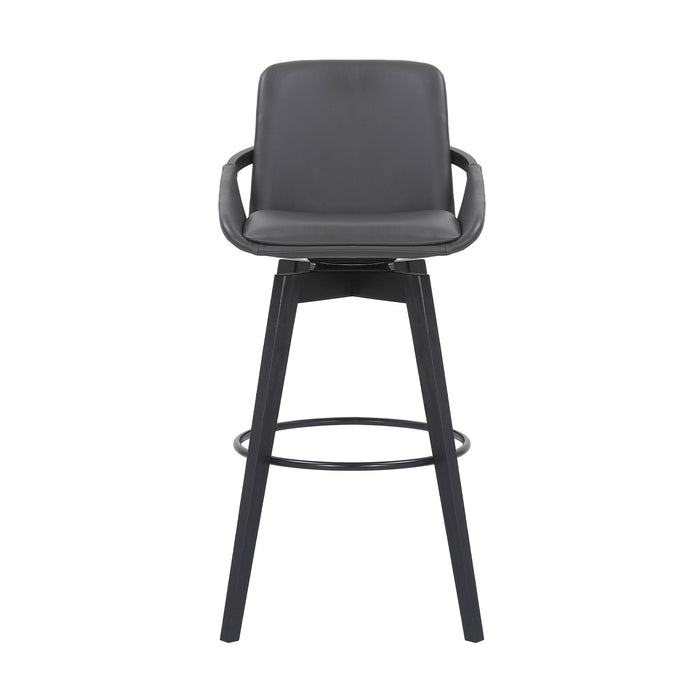 Baylor - Swivel Bar Stool With Black Frame