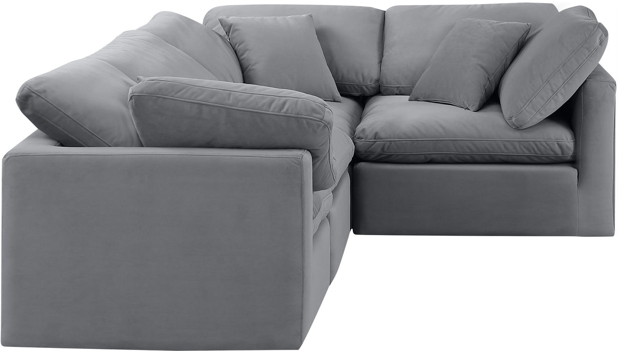 Indulge - Velvet 4 Piece Modular Corner Sectional