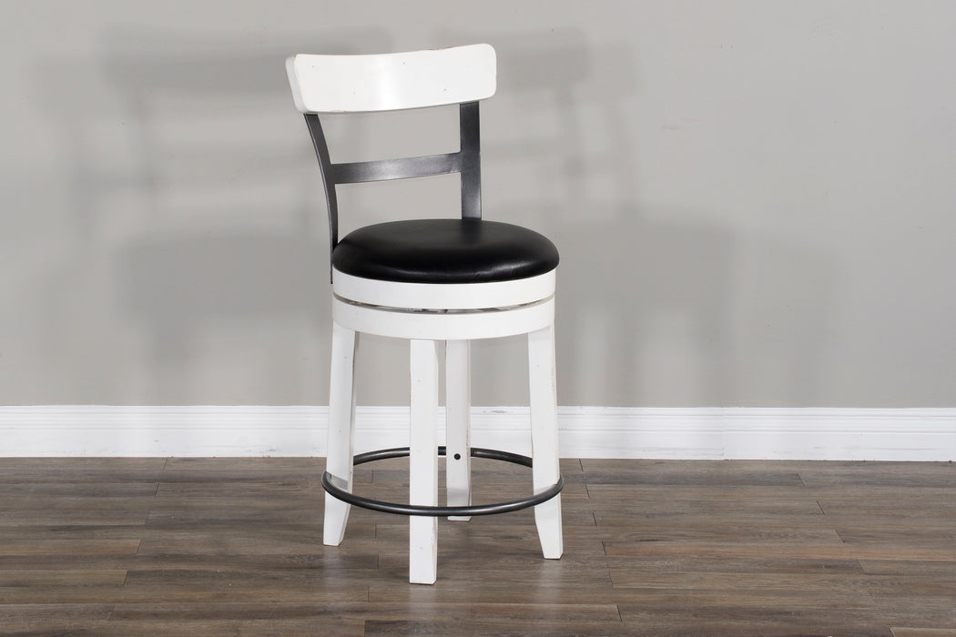 Carriage House - Barstool With Back & Swivel Cushion Seat