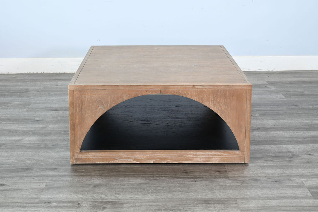Modern - Wood Table With Arched Open Shelf Design