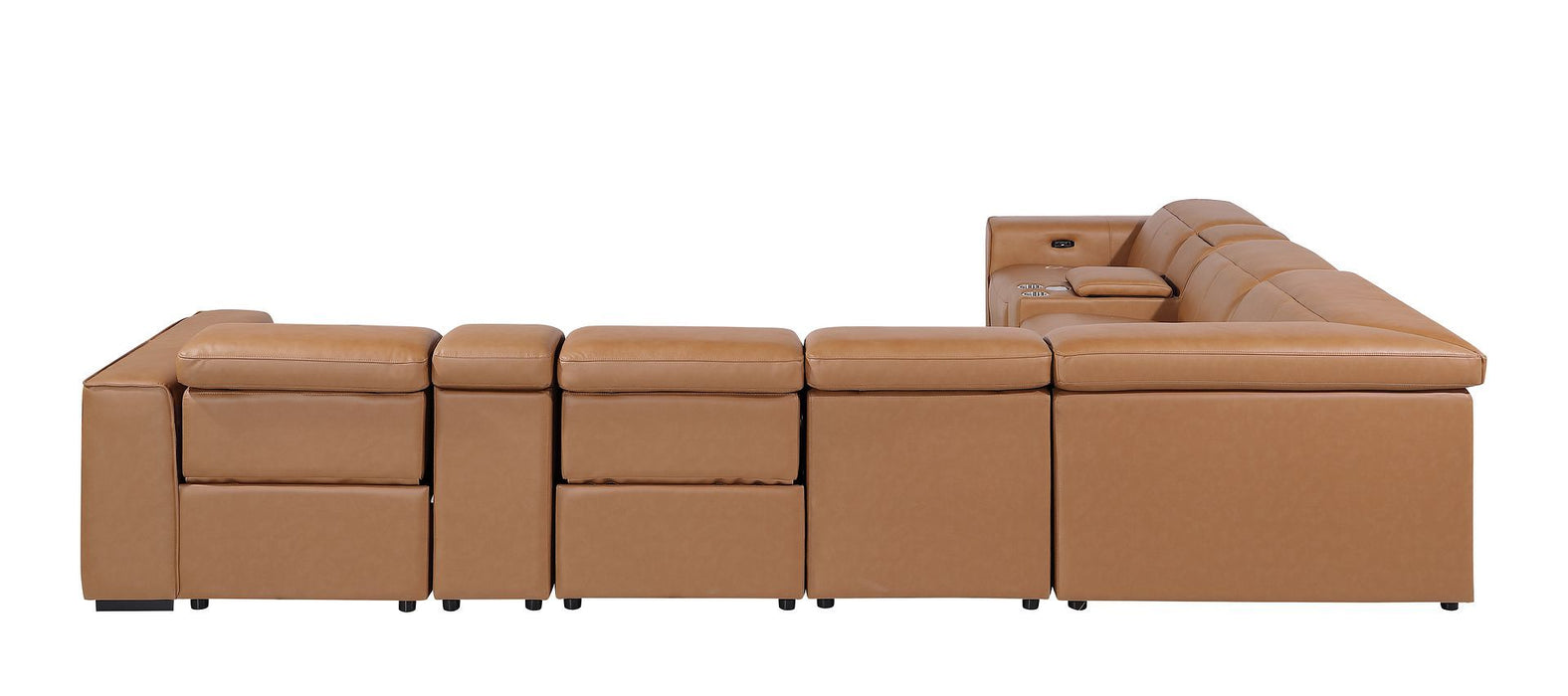 1224 - 8-Piece L-Shaped Sectional Sofa In With 4 Power Recliners & Power Headrests