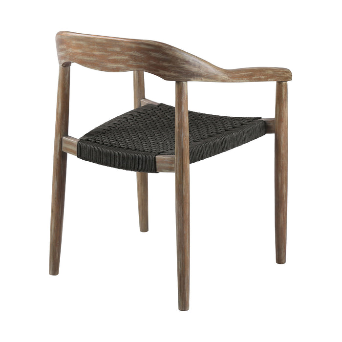 Santo - Indoor / Outdoor Stackable Dining Chair (Set of 2) - Eucalyptus / Charcoal