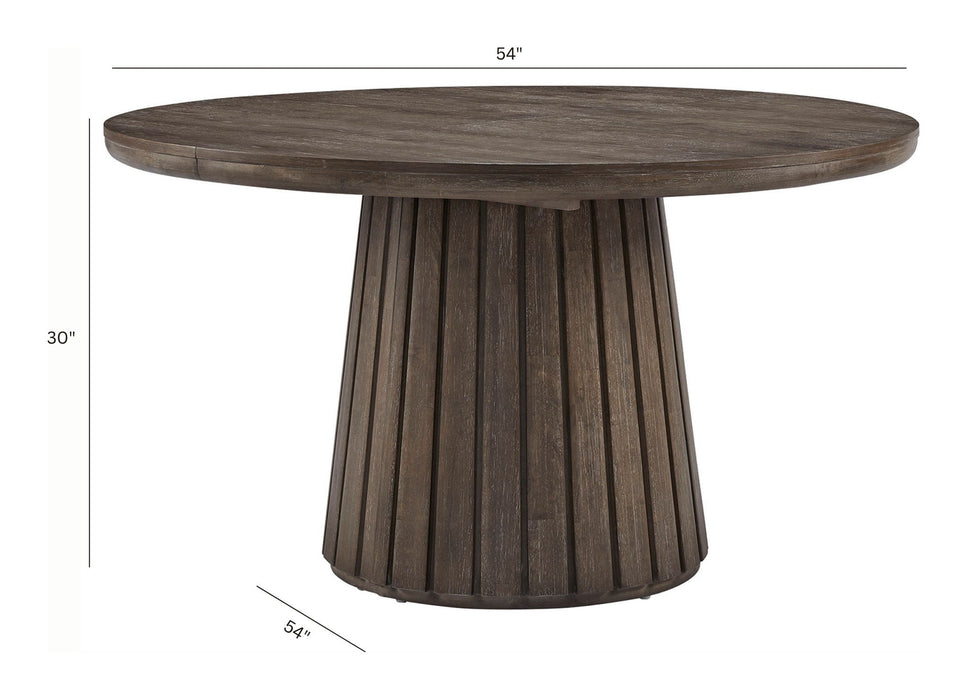 Kavanaugh - Round Dining Table - Weathered Kona Brown