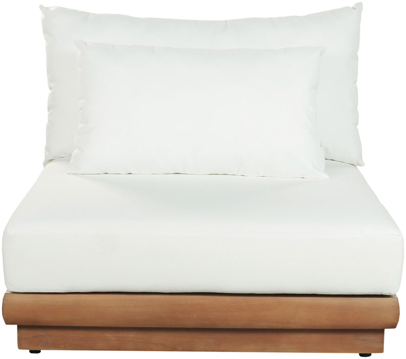 Mirella - Water Resistant Fabric Upholstered Outdoor Patio Modular Armless Chair