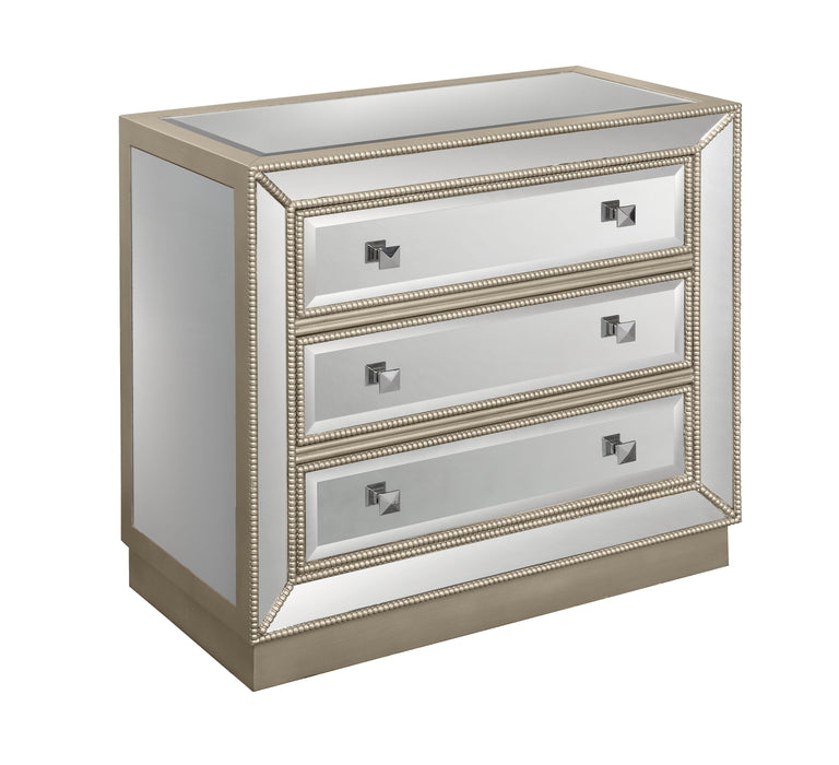 Lucia - Three Drawer Chest - Estaline Champagne / Mirror