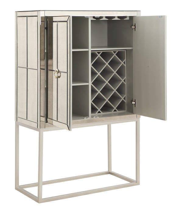 Margot - Two Door Bar Cabinet - Bette Mirror / Gold