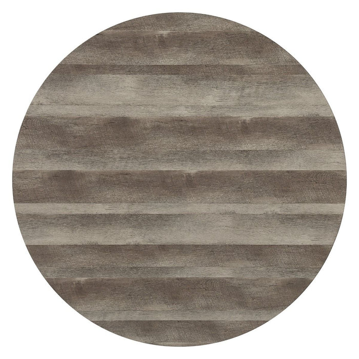 Zudora - Round Dining Table - Antique Oak & Black