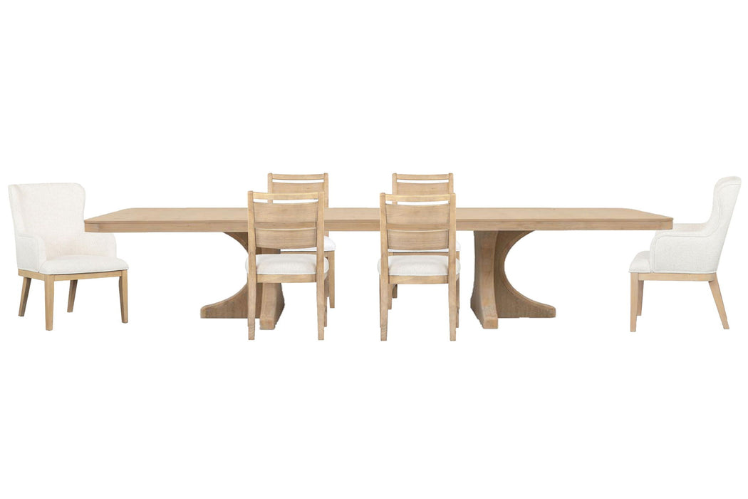 Somerset - Extendable Trestle Dining Table Set