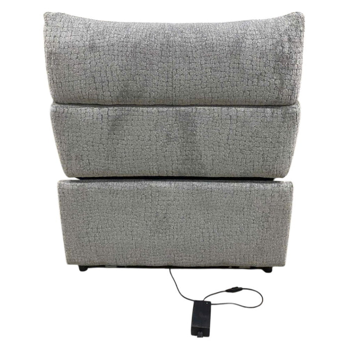Fullar - Modular Power Motion Armless Recliner - Light Gary Chenille