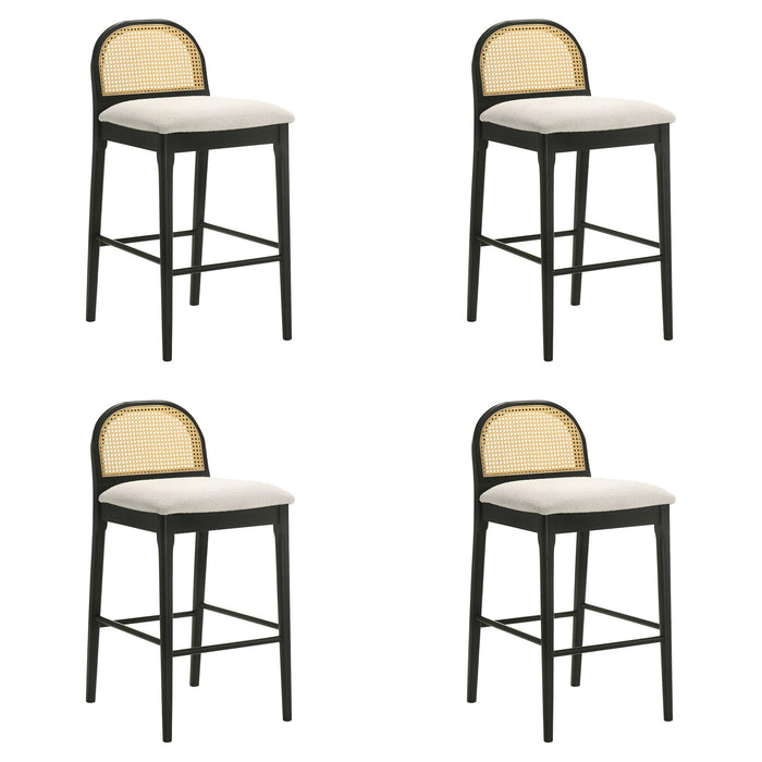 Lucio - Modern Farmhouse Wood Bar Height Kitchen Bar Stool