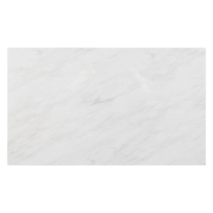 Edison - Rectangular Leg Table With Faux Marble Top - Brownstone