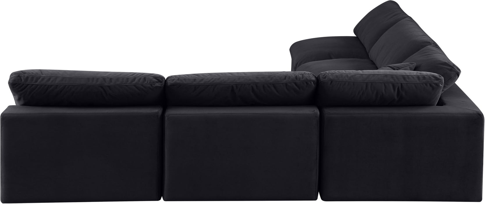 Comfy - 5 Piece Velvet Modular Corner Armless Sectional