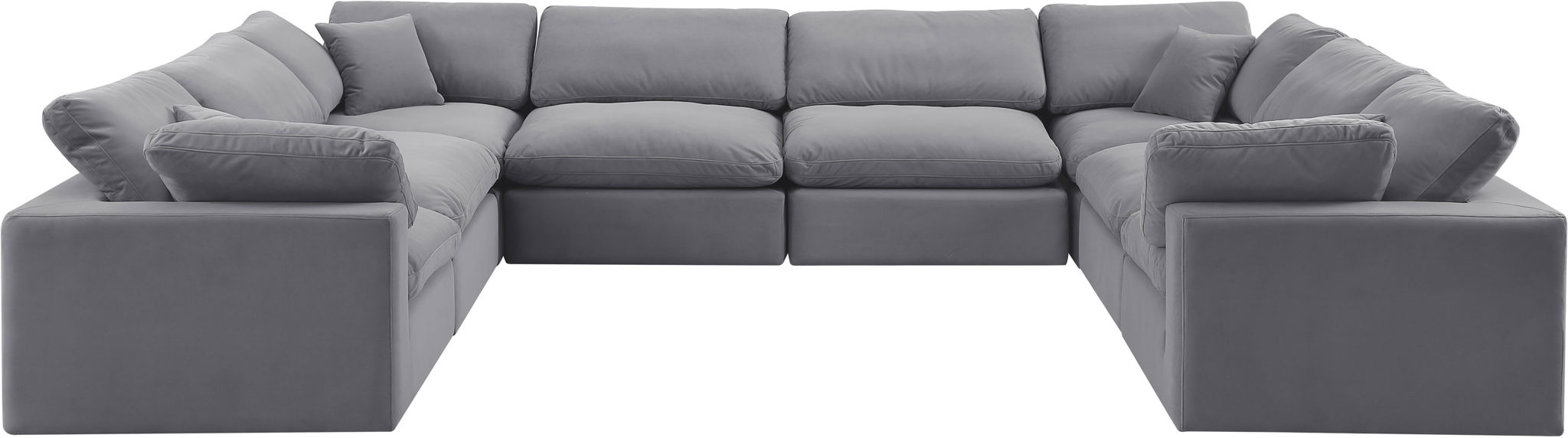 Comfy - 8 Piece Velvet Modular Sectional