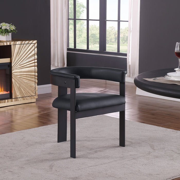 Romeo - Faux Leather Dining Chair With Black Base (Set of 2)