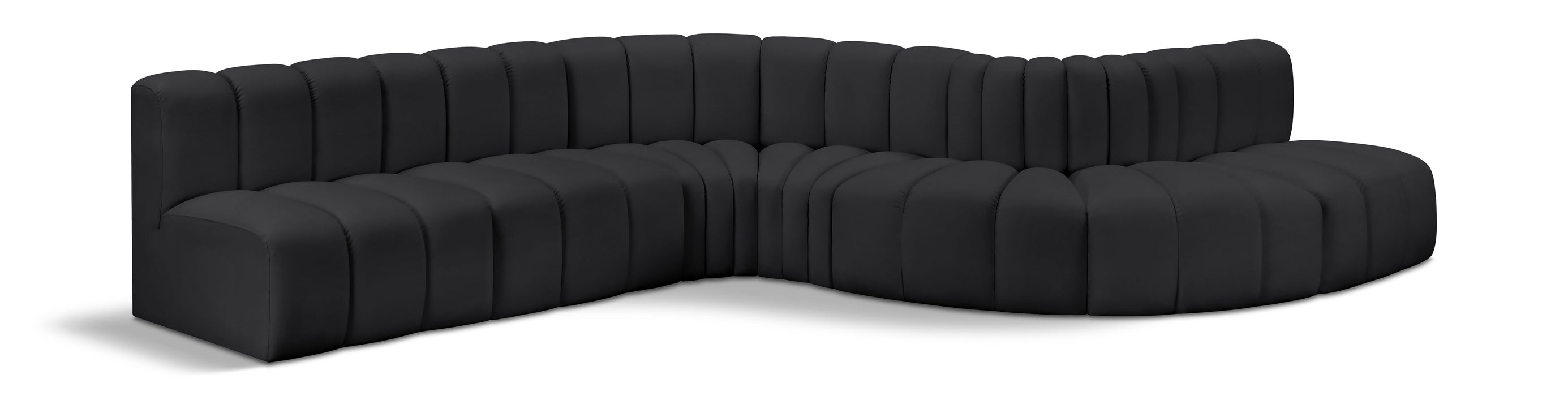 Arc - Faux Leather 7 Piece Modular Sofa