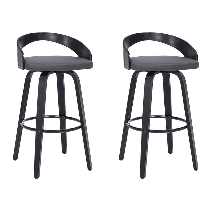 Sonia - 26" Counter Height Swivel Bar Stool - Black Wood