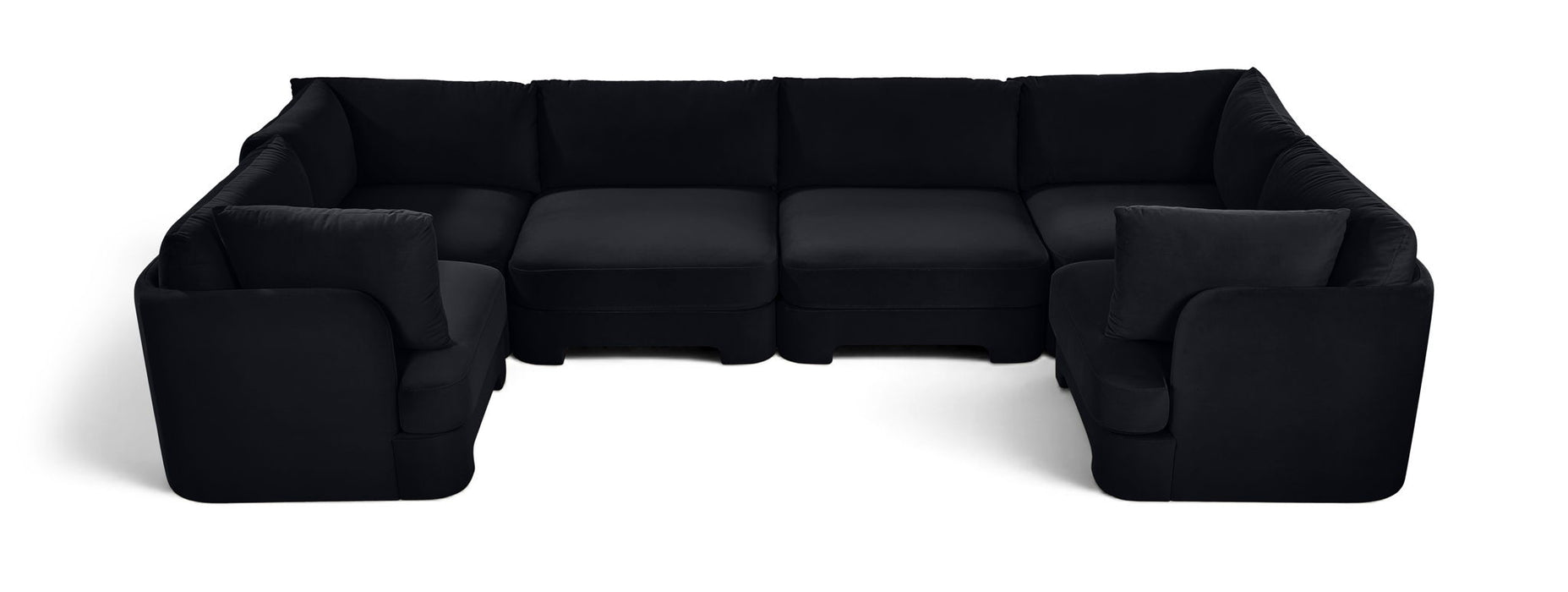 Hammond - Velvet Performance Fabric Upholstered 6 Piece U-Shaped Sectional