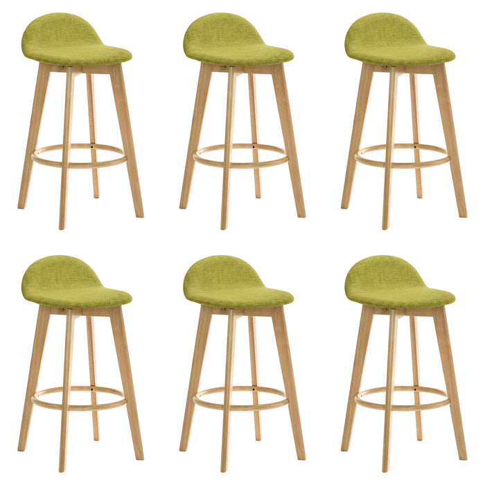 Vera - Upholstered Wood Counter Height Barstool