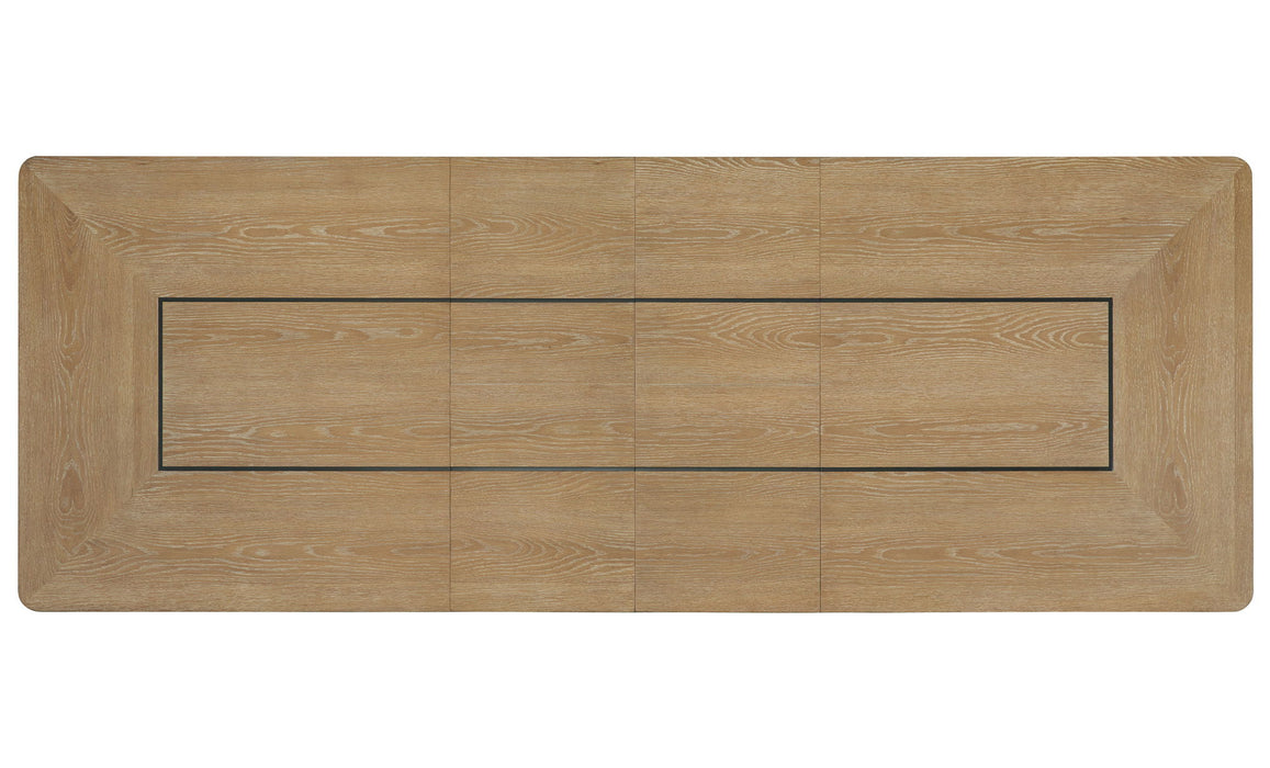 Escape - Dining Table With Extensions - Glazed Natural Oak / Black Metal Trim