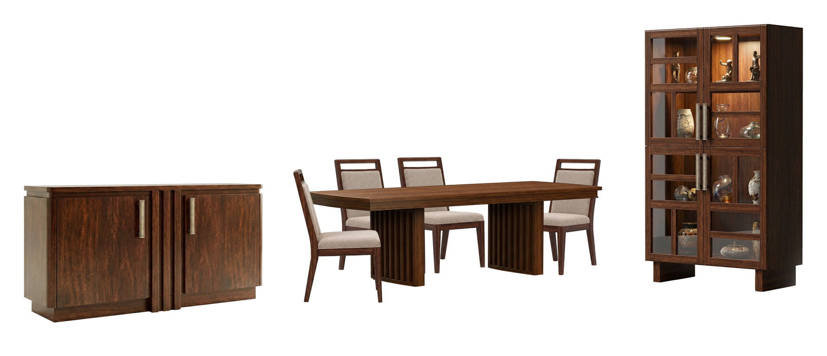 Reena - Extendable Trestle Dining Table Set