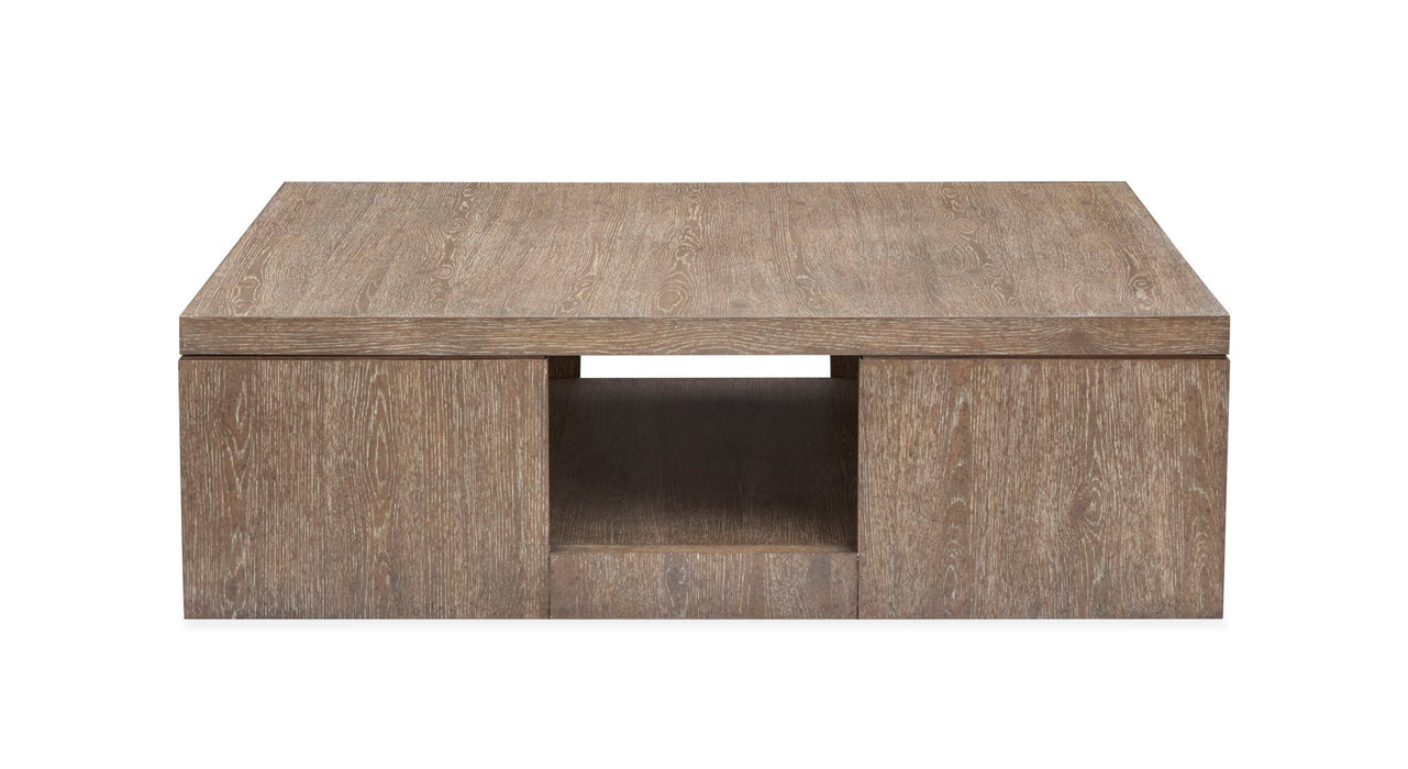 Cypress - Square Cocktail Table With Casters - Spiced Brown