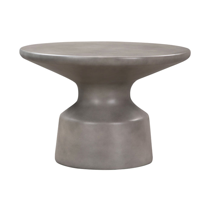 Sephie - Round Pedastal Coffee Table - Gray Concrete