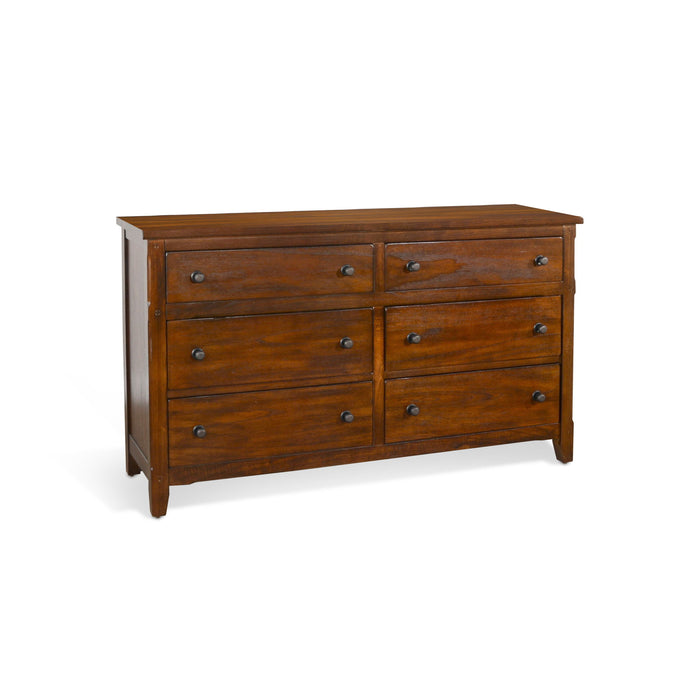Santa Fe - Petite 6-Drawer Dresser - Dark Chocolate