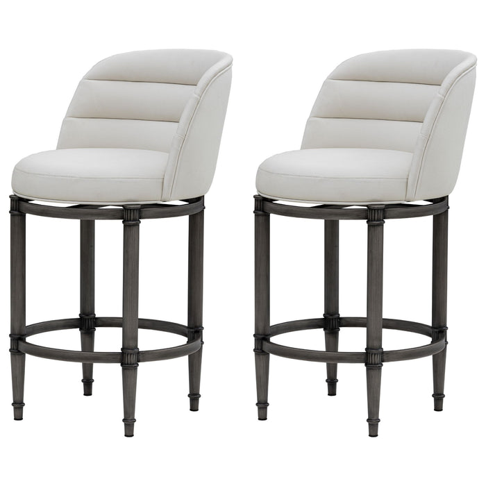 Eunice - Faux Leather Upholstered Swivel Counter Height Barstool