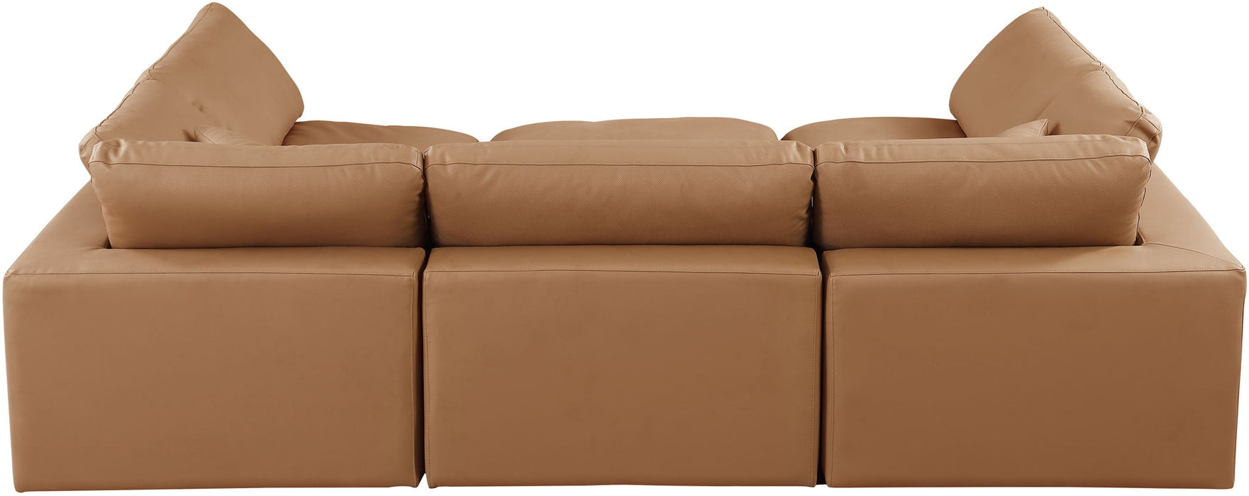 Comfy - 6 Piece Faux Leather Sectional