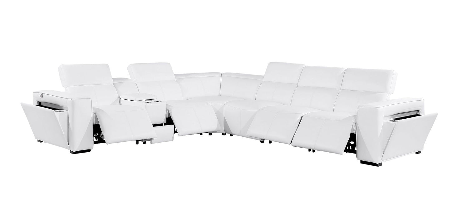 1224 - 7-Piece L-Shaped Sectional Sofa In With 4 Power Recliners & Power Headrests