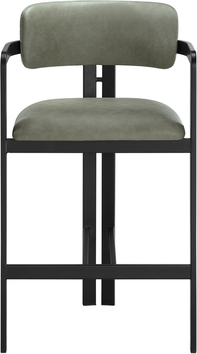 Aurum - Vegan Leather Upholstered Counter Stool With Graphite Black Base