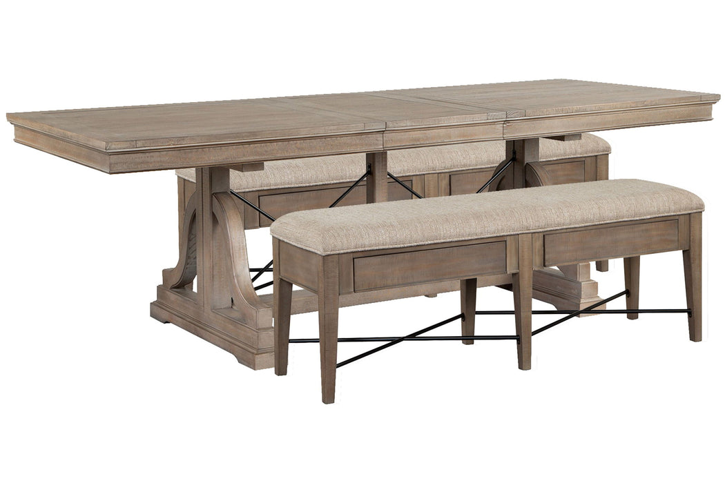 Paxton Place - Extendable Trestle Dining Table Set