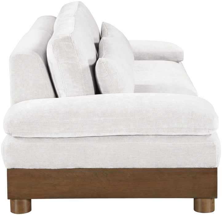 Turin - Chenille Fabric Upholstered Modular Sectional - Cream