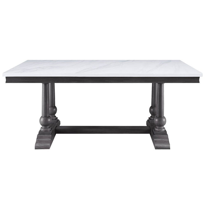 Yabeina - Dining Table - Marble Top Top & Gray Oak