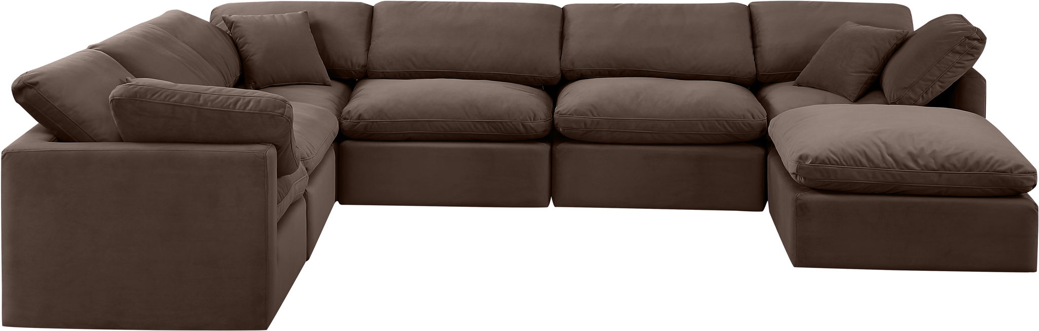Indulge - Velvet 7 Piece Modular Sectional
