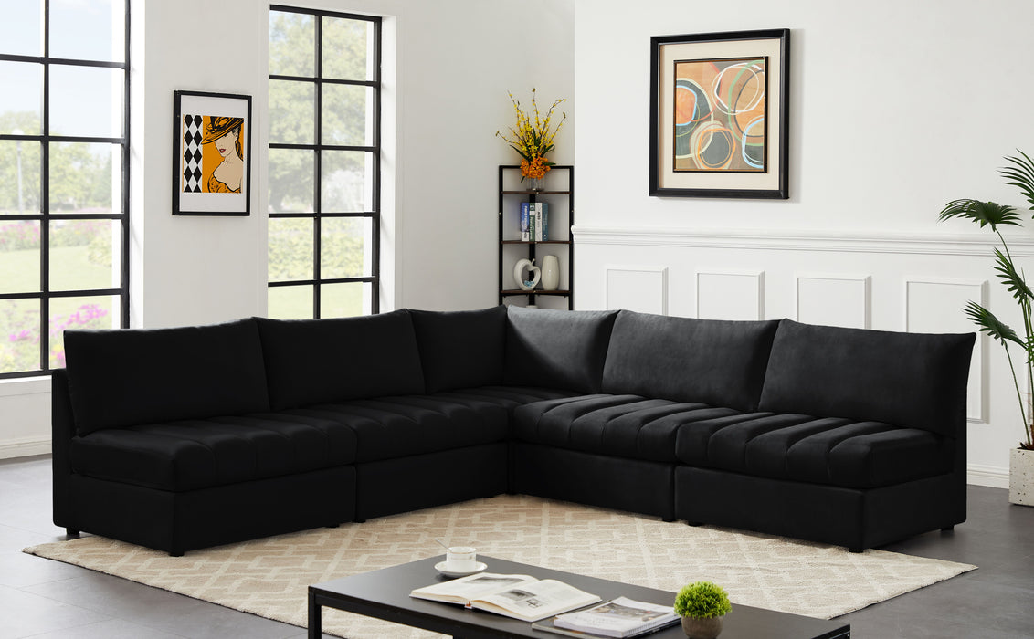 Jacob - Modular Sectional 5 Piece - Black