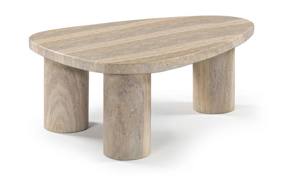 Teramo - Traverine Concrete Indoor/Outdoor Coffee Table