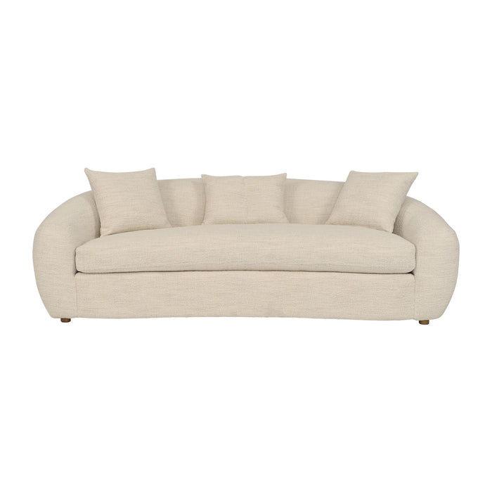 Molly - Upholstered Curved Sofa - Pearl
