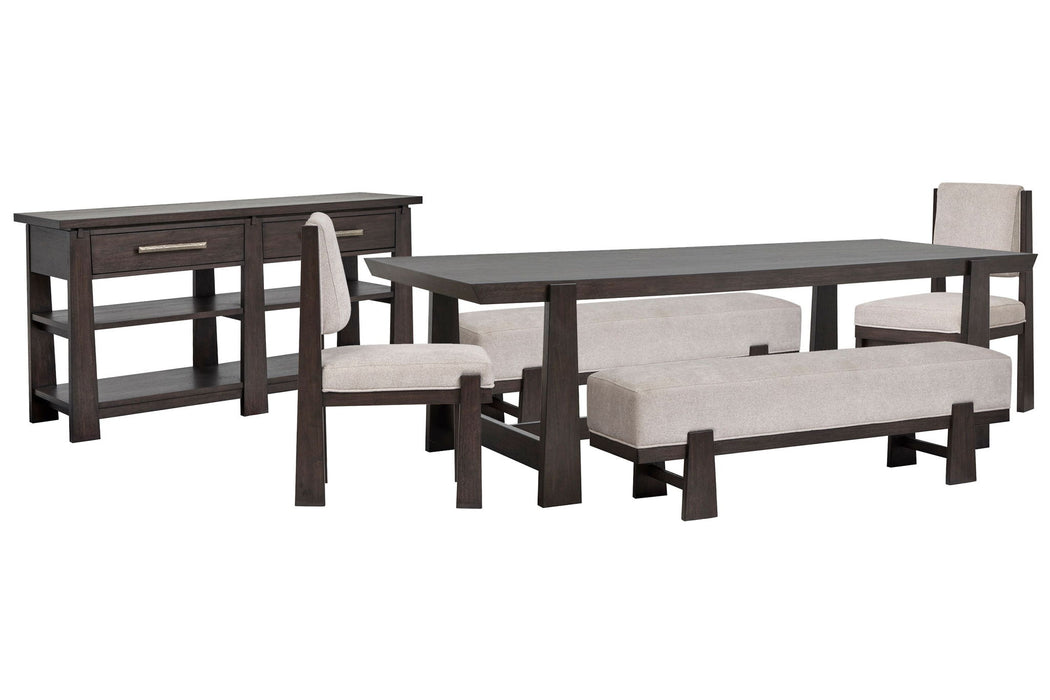 Tauren - Trestle Dining Table Set