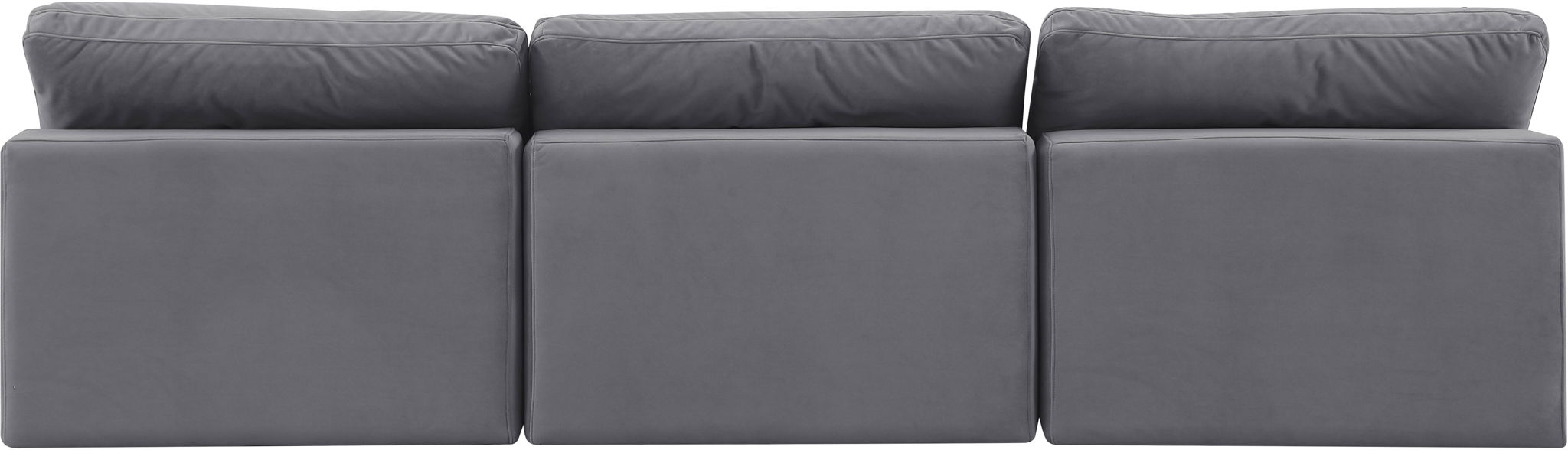Comfy - Velvet Modular Armless Sofa 3 Seats