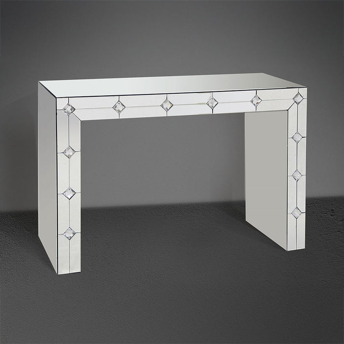 Hessa - Console Table - Mirrored & Faux Rhinestone