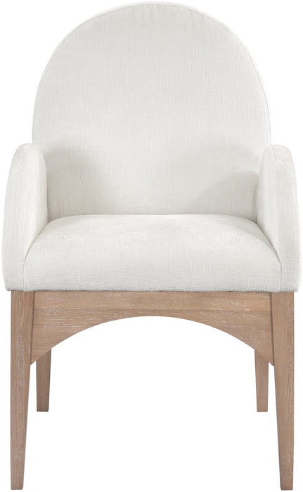 Waldorf - Chenille Dining Arm Chair With Natural Legs