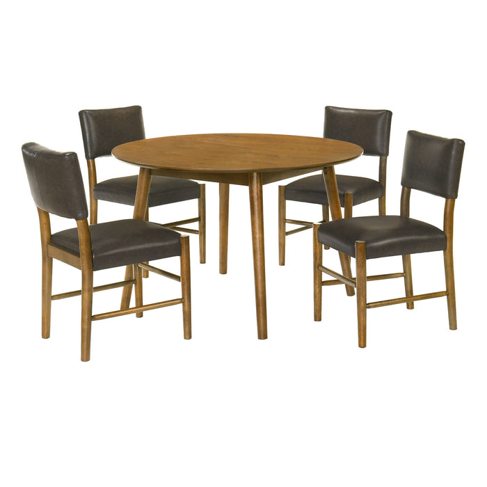 Bennet - 5-Piece Wood Dining Set - Walnut