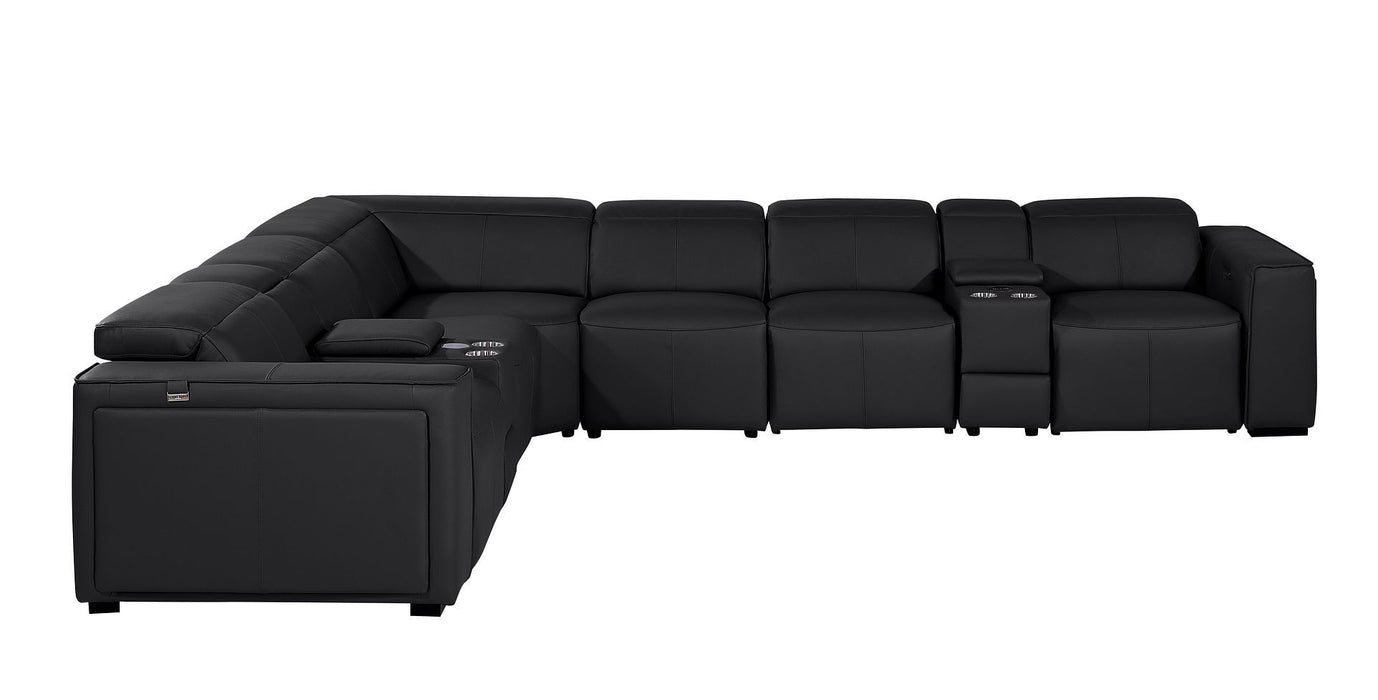 1224 - 8-Piece L-Shaped Sectional Sofa In With 3 Power Recliners & Power Headrests